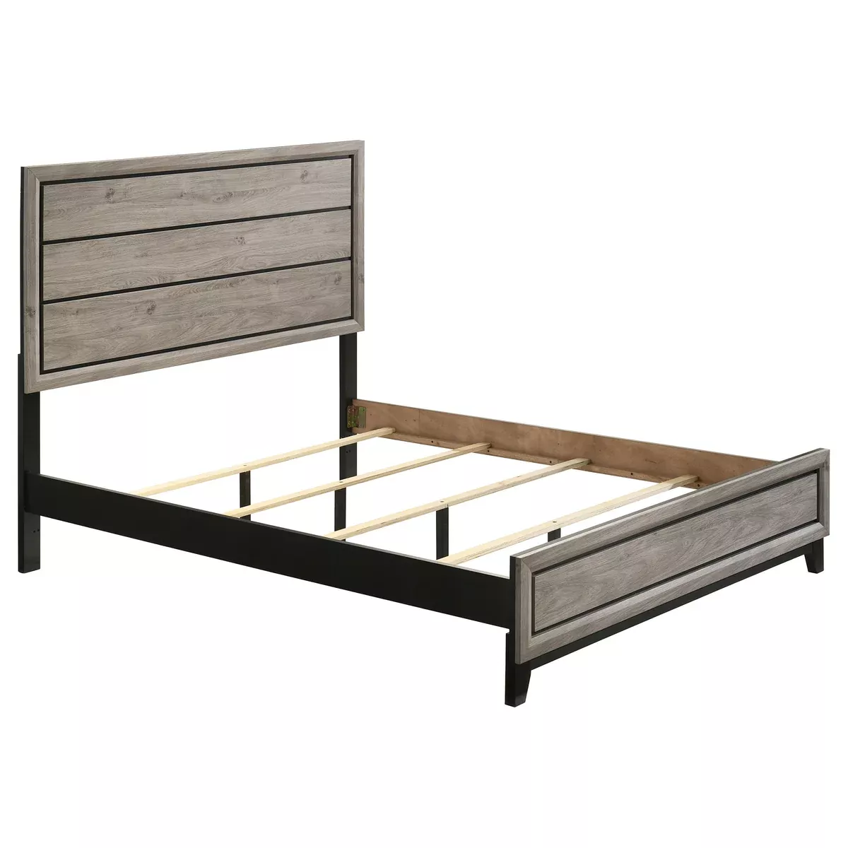 Valen Wood Queen Panel Bed Light Taupe