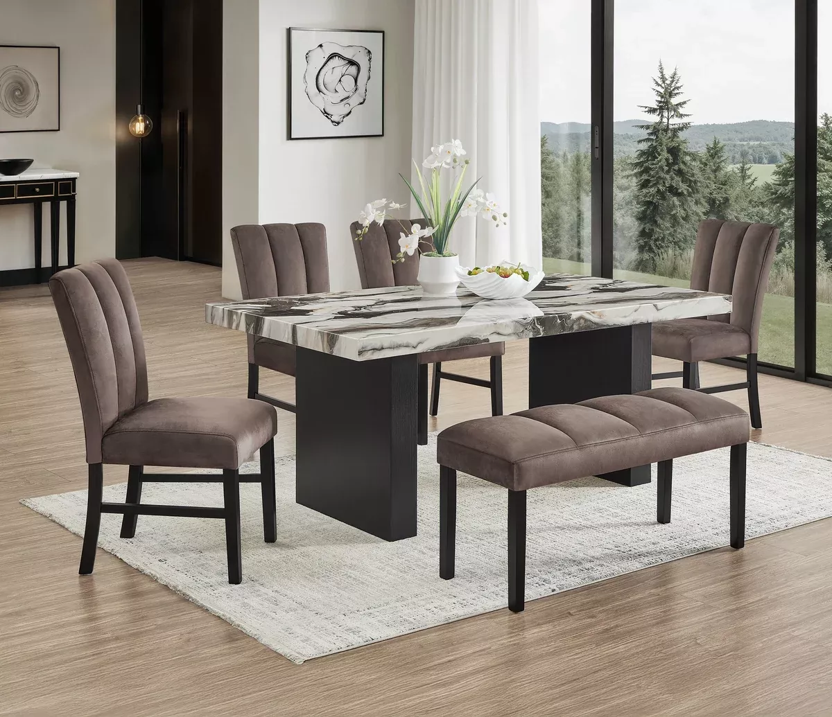 VEGA FAUX MARBLE DINING TABLE LEG