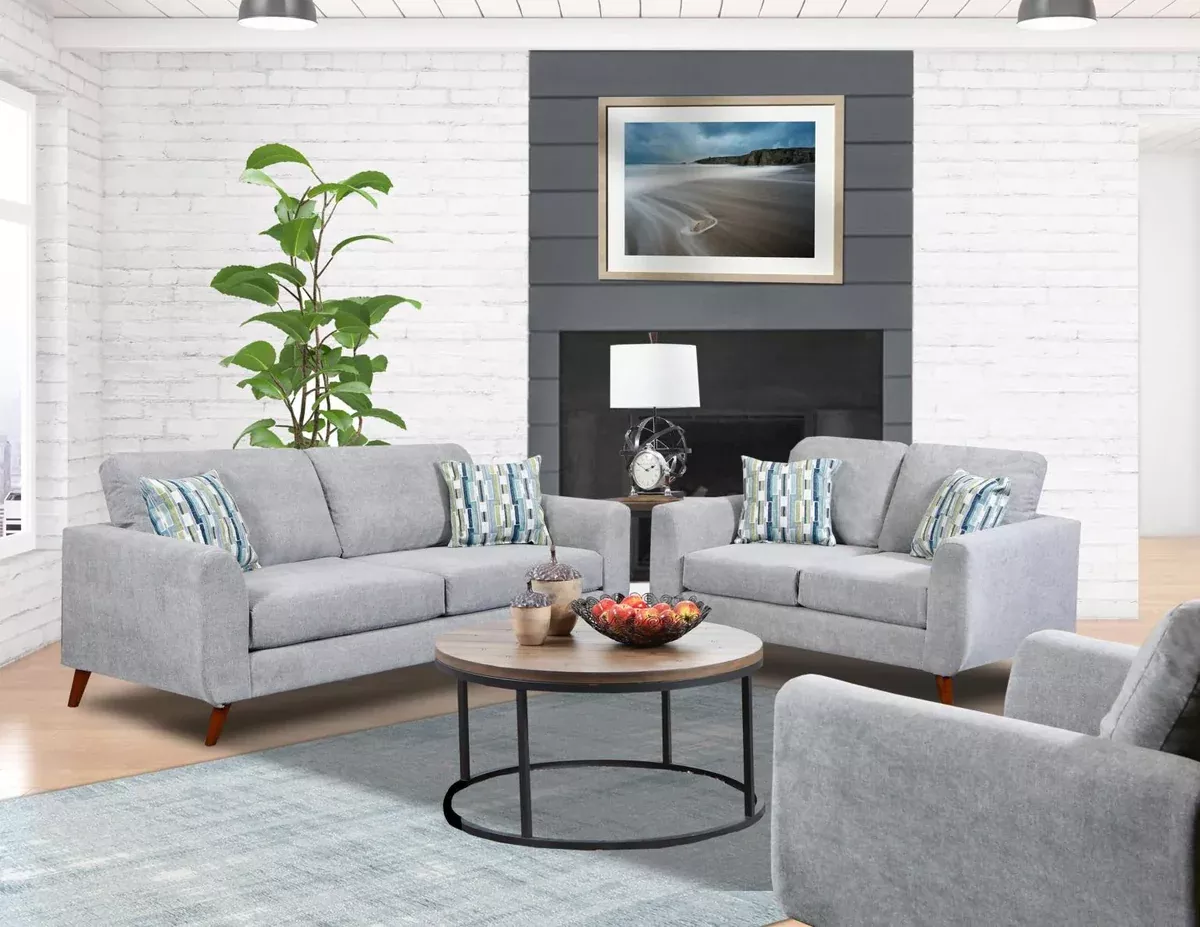 Venus Gray Sofa and Loveseat