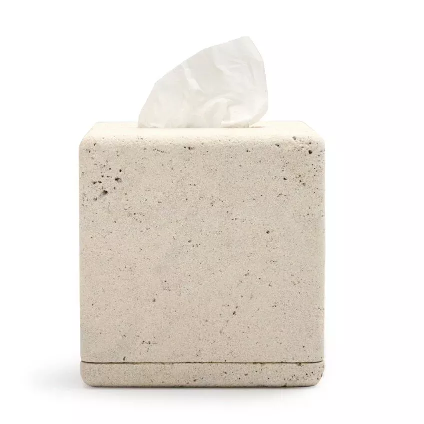 Vincent Van Duysen Limestone Square Tissue Box Cover by When Objects Work