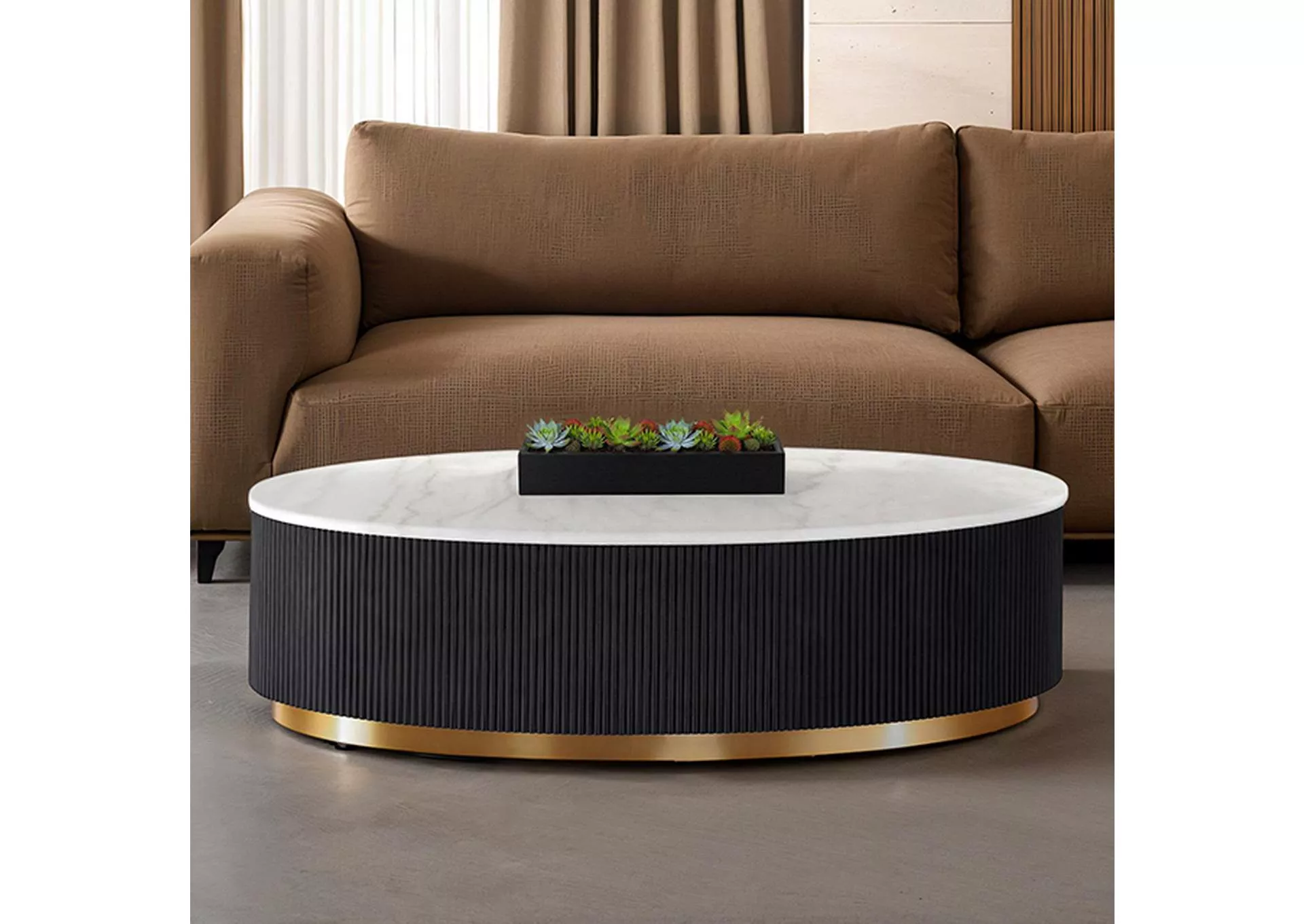 Virden - Oval Cocktail Table