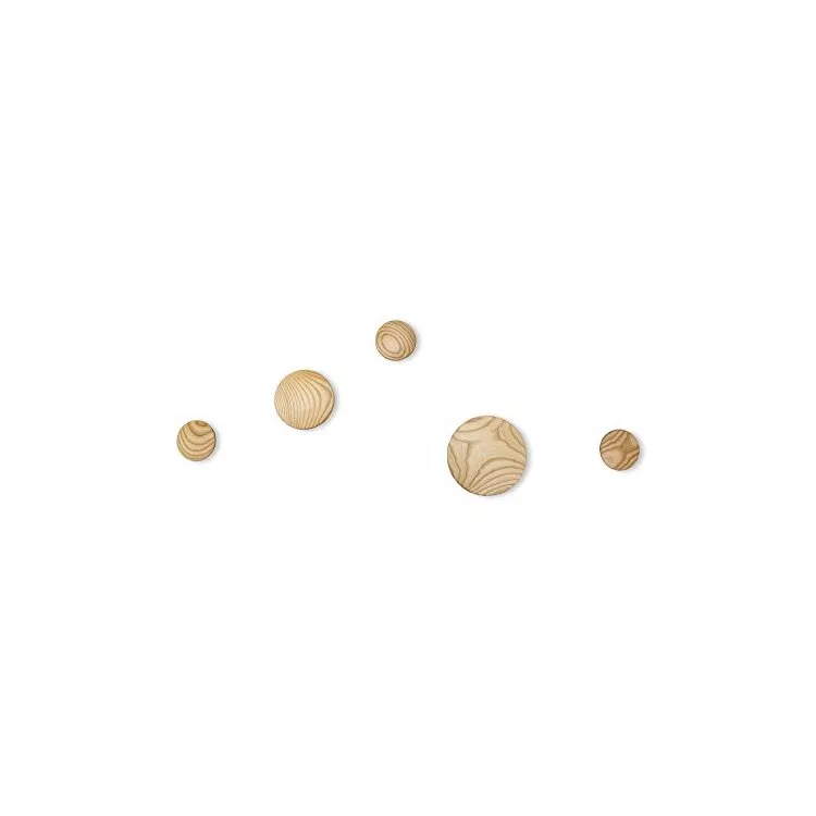 Wall Button Coat Hanger, Natural