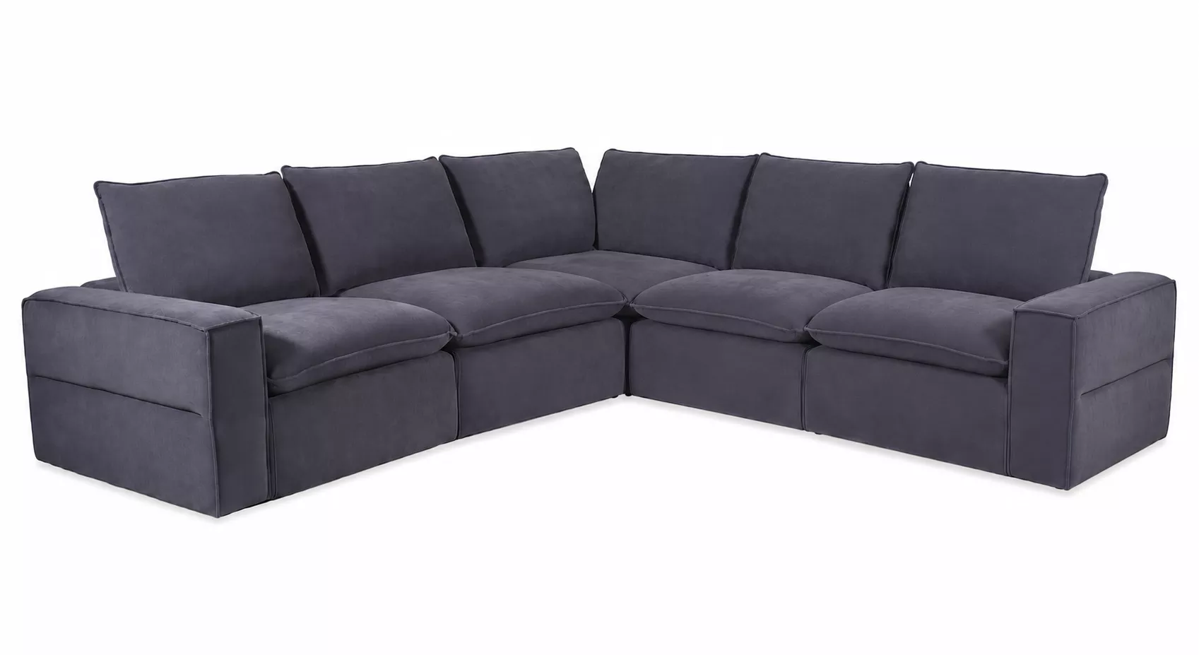 Warner Power Motion 5pc Sectional in Zinc