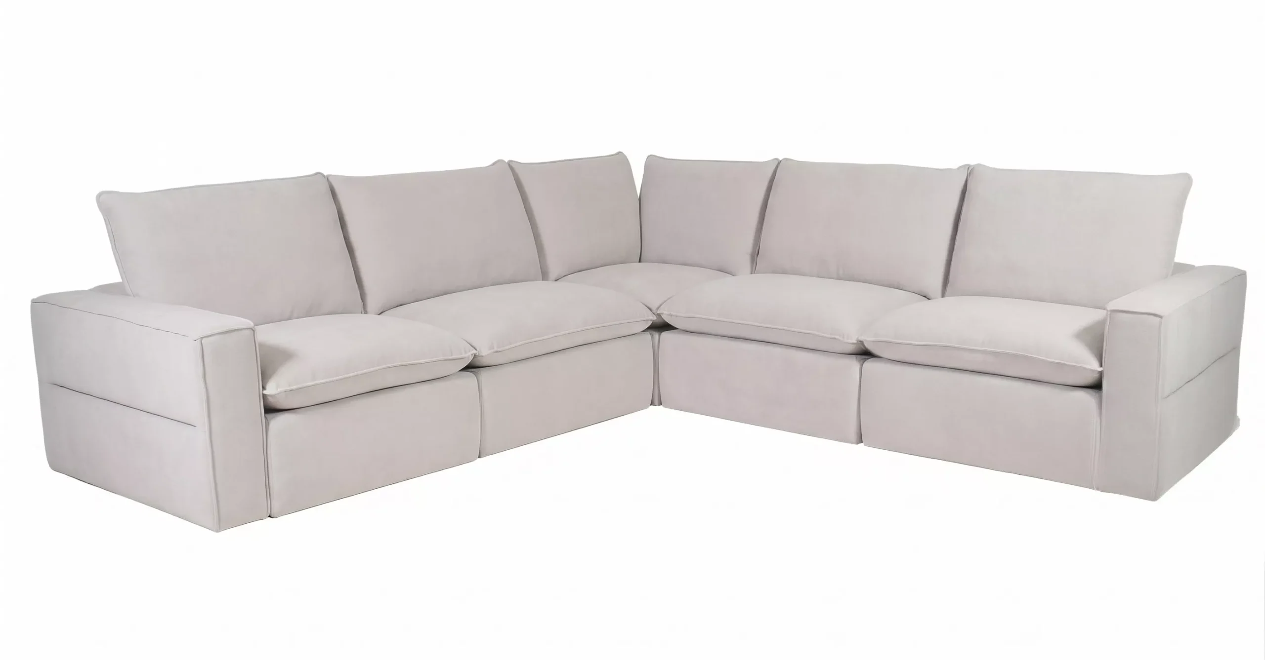 Warner Stationary 5pc Sectional in Sand
