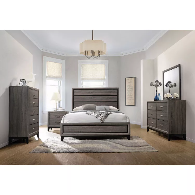 Watson 5-piece Eastern King Bedroom Set Grey Oak