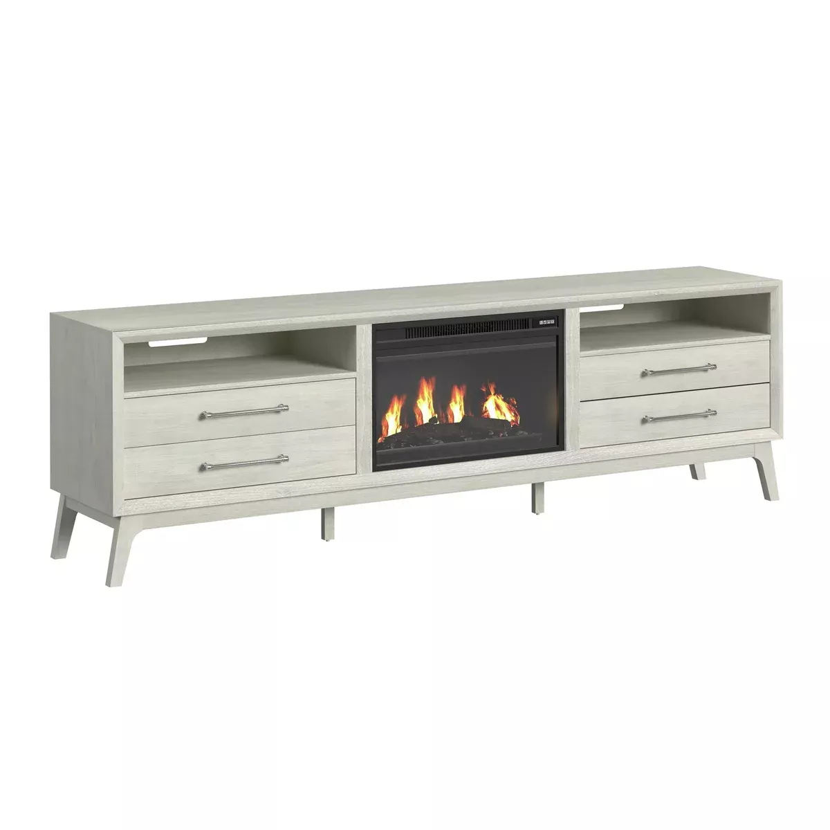 Westland - TV Console With Fireplace Insert - Almond