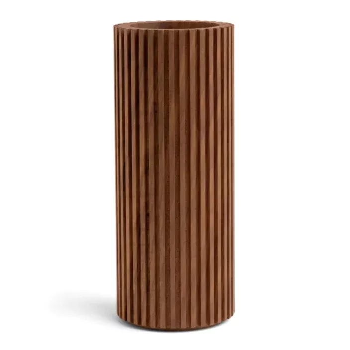 When Objects Work Grooved Walnut Vase by Nicolas Schuybroek