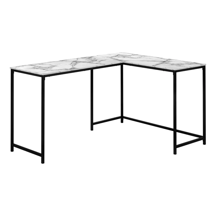 White Modern Corner Computer Desk L Shape Office Workstation