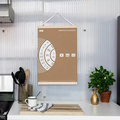 White Perpetual Calendar by Tait Design