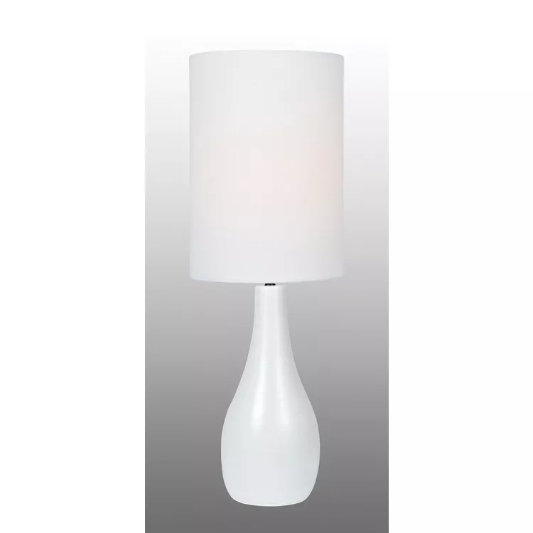 White Table Lamp E27 23W CFL - Lite Source