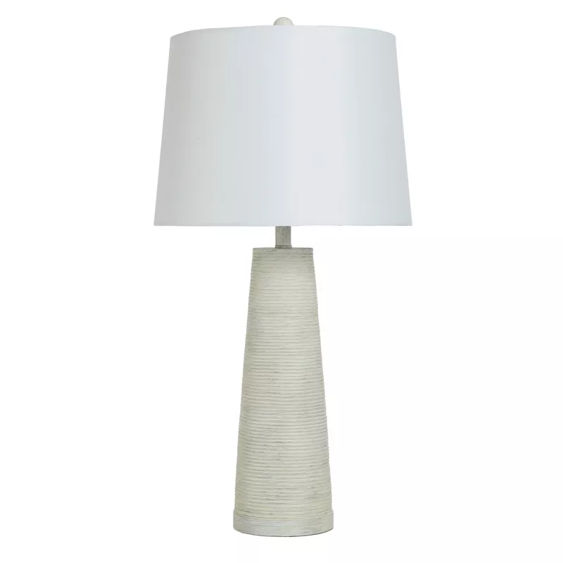 White Wash Wave Table Lamp