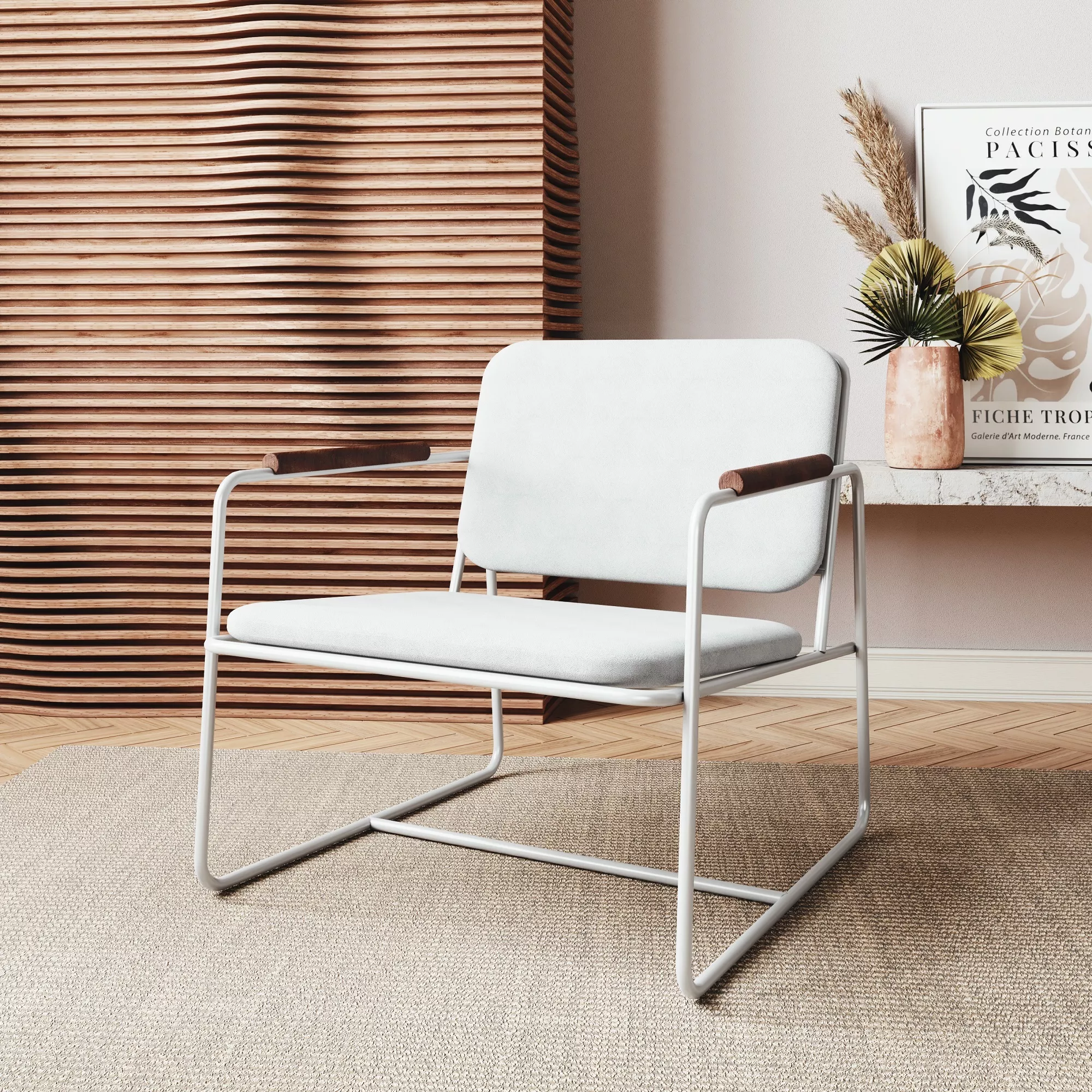Whythe White Low Chair