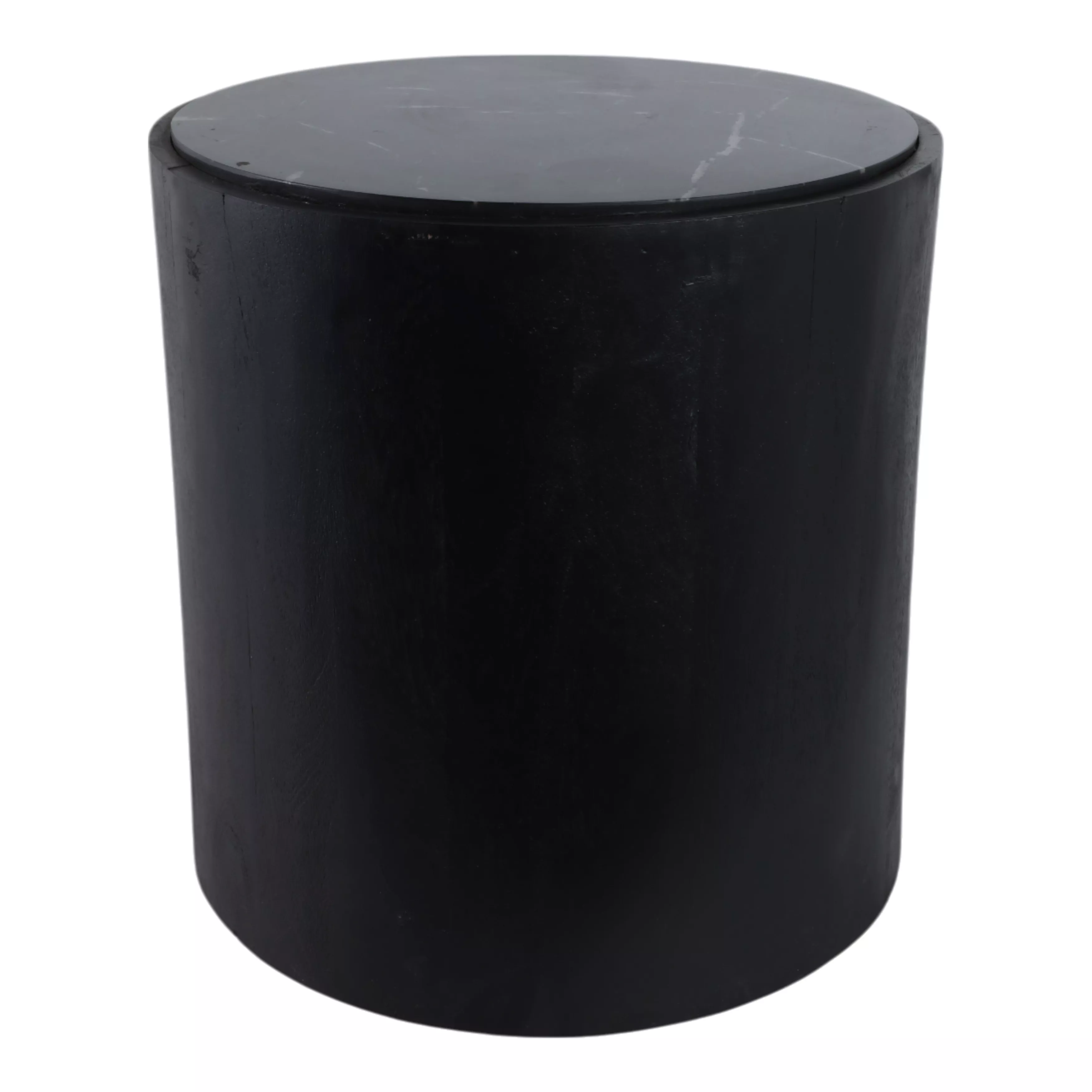 Wilsonvale Black Marble Inlay Round Accent Table