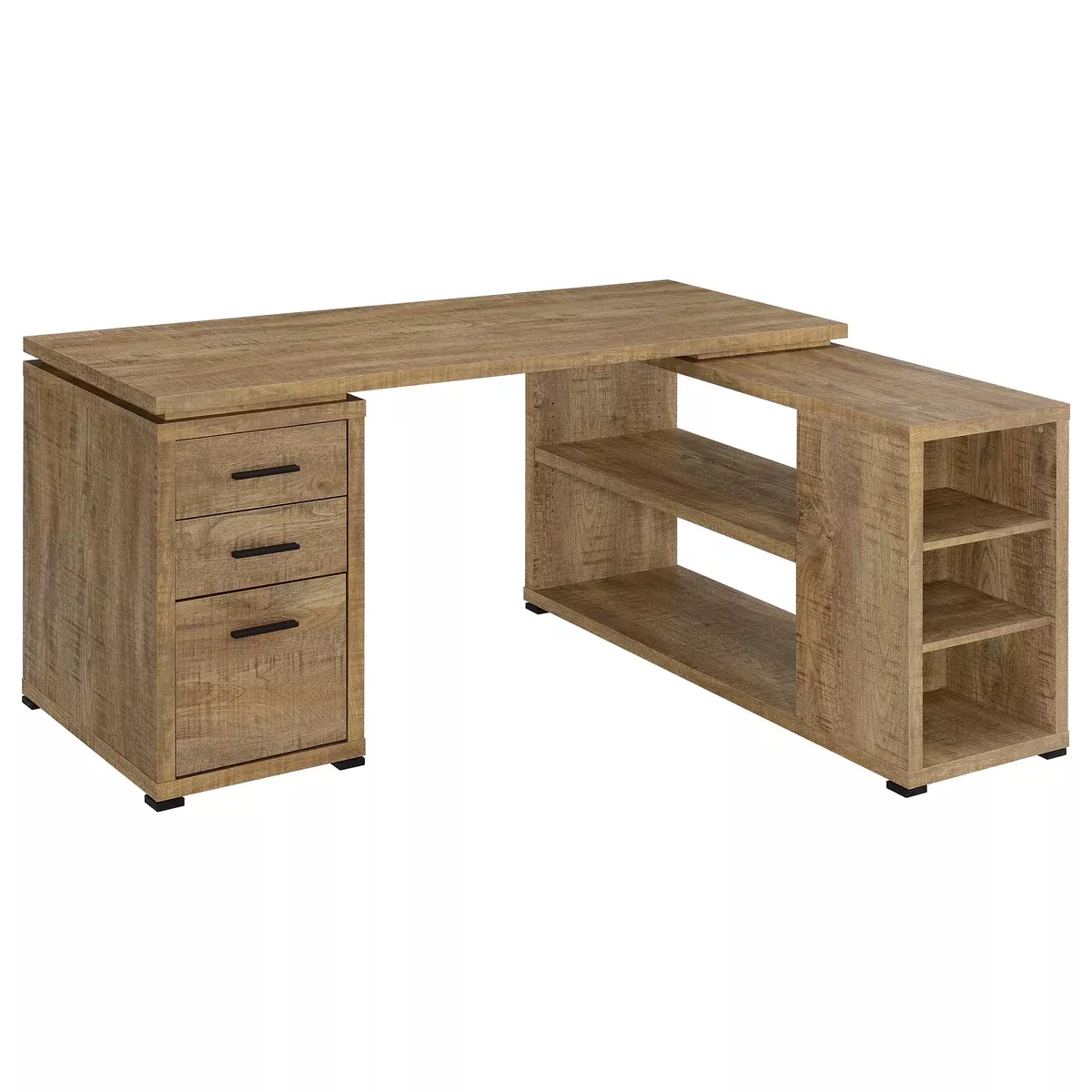 Yvette 60-inch 3-drawer L-Shape Computer Desk Mango