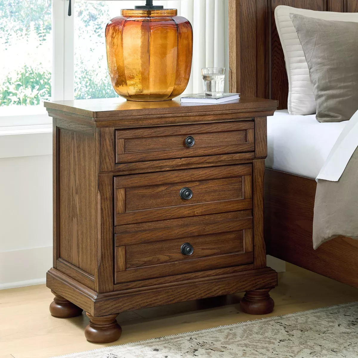 Zackaryn Two Drawer Night Stand