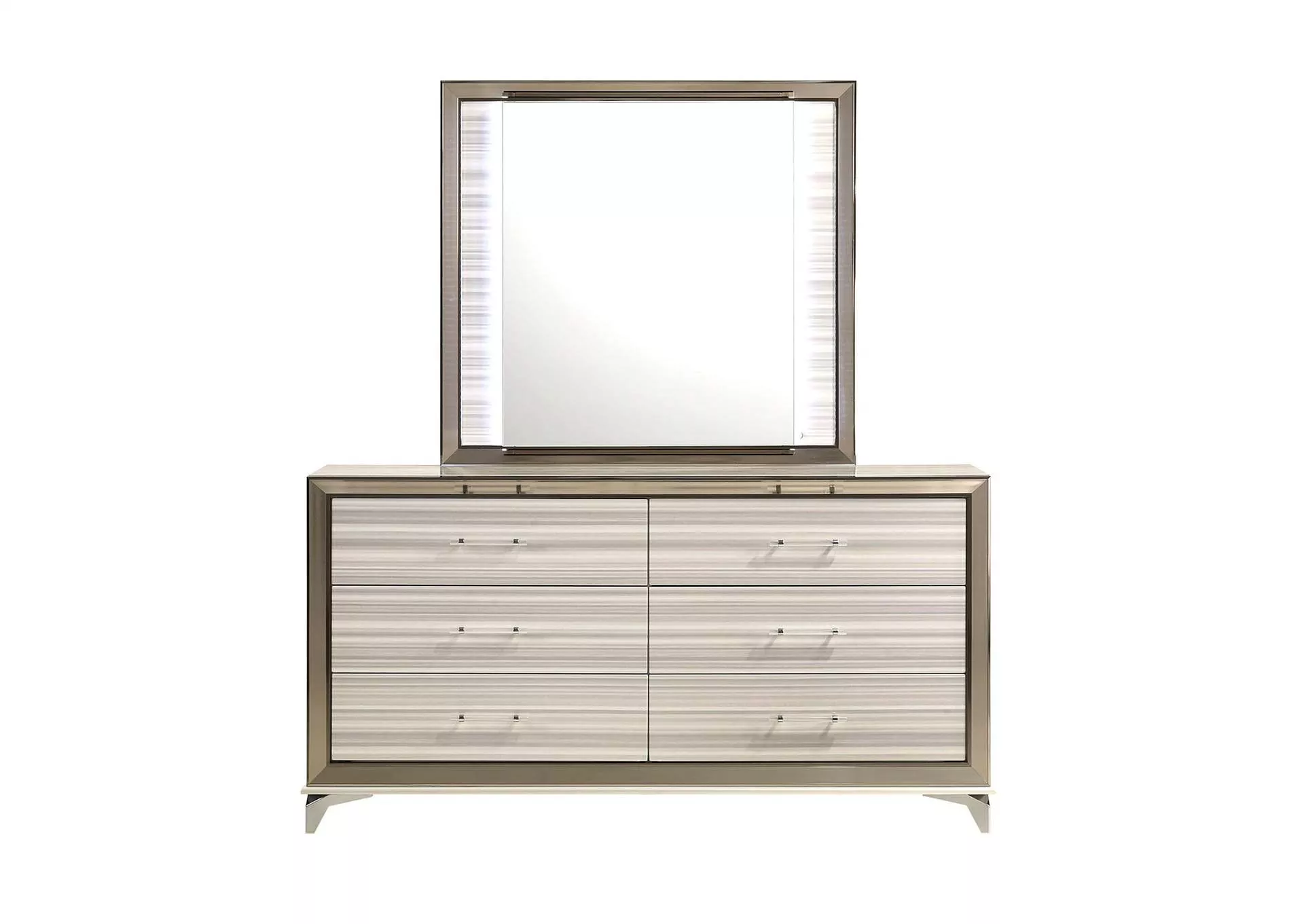 ZAMBRANO WHITE MIRROR WITH LED