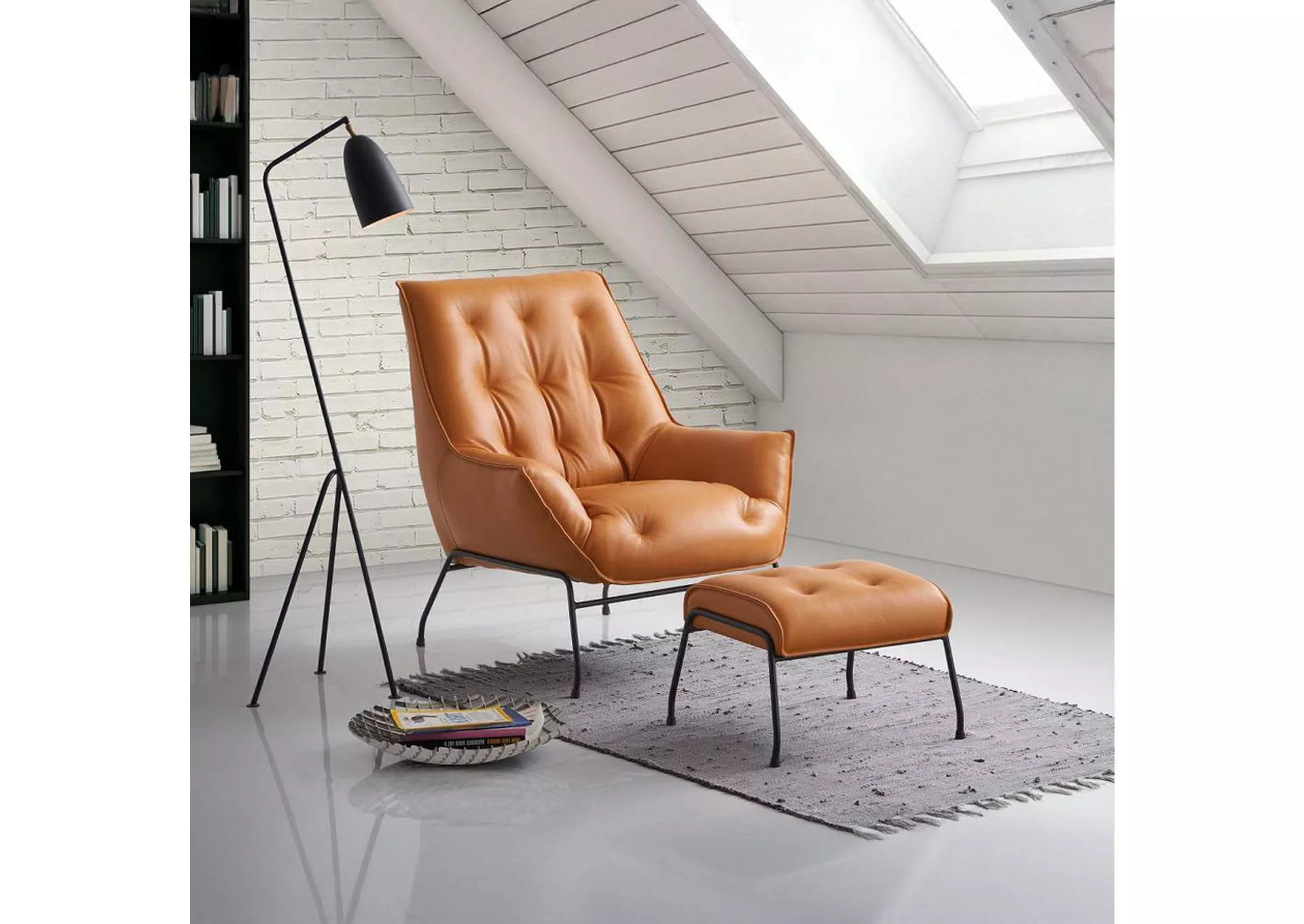 Zusa Accent Chair and Ottoman